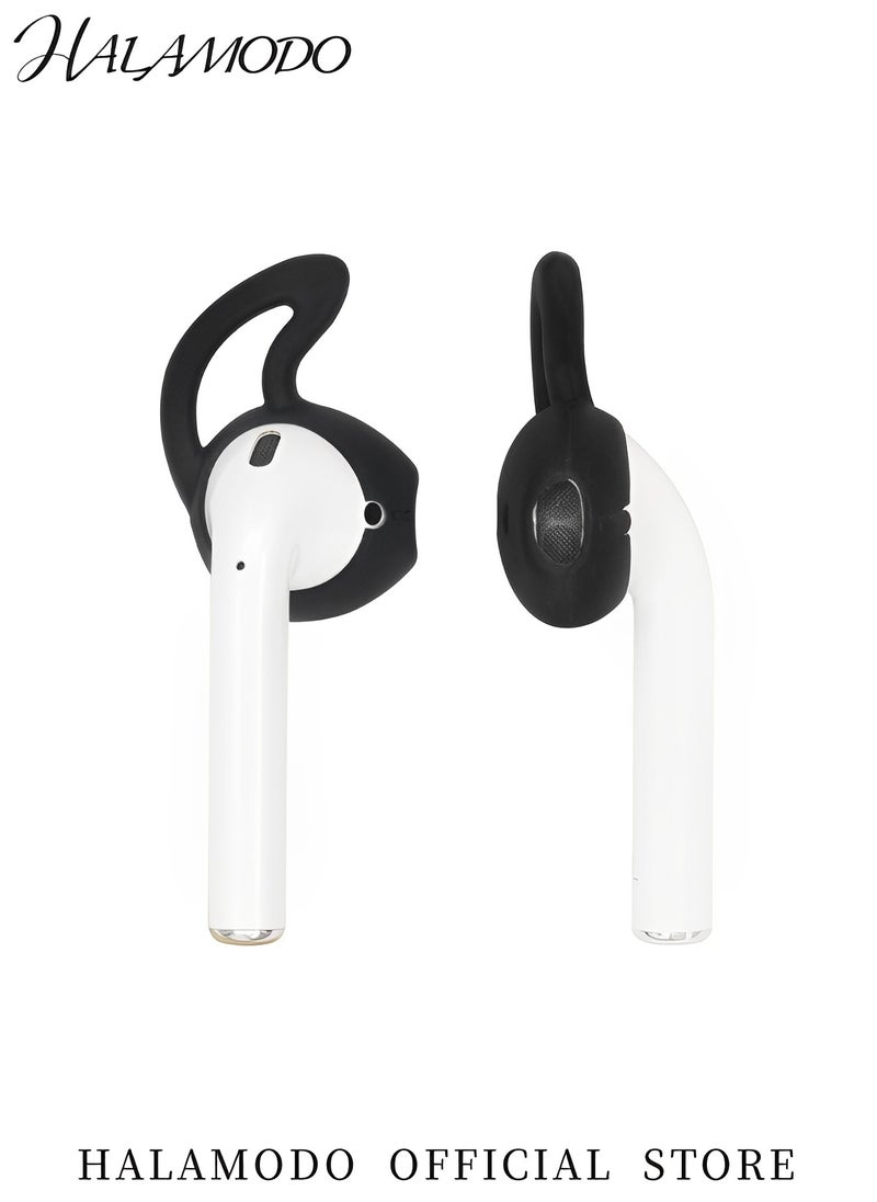 HALAMODO Silicone Ear Tips Compatible for AirPods Soft Anti-Slip Sport Earbud Tips Anti-Drop Ear Hook Gel Headphones Earphones Protective Accessories Tips  - Image 2