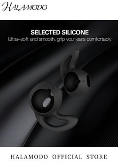 HALAMODO Silicone Ear Tips Compatible for AirPods Soft Anti-Slip Sport Earbud Tips Anti-Drop Ear Hook Gel Headphones Earphones Protective Accessories Tips  - Image 3