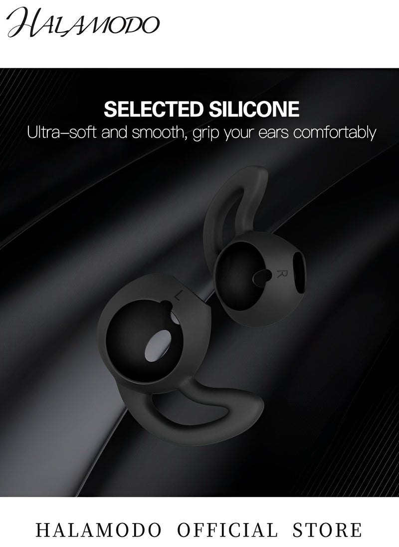 HALAMODO Silicone Ear Tips Compatible for AirPods Soft Anti-Slip Sport Earbud Tips Anti-Drop Ear Hook Gel Headphones Earphones Protective Accessories Tips  - Image 3