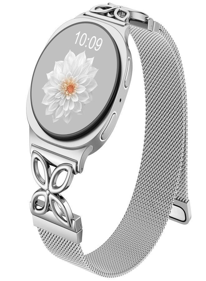 Getino Magnetic Metal Band Compatible with Galaxy Watch 8 / Watch 8 Classic Band, Milanese Floral Dressy Strap for Samsung Watch Bands Women 40mm 44mm 46mm - Image 1
