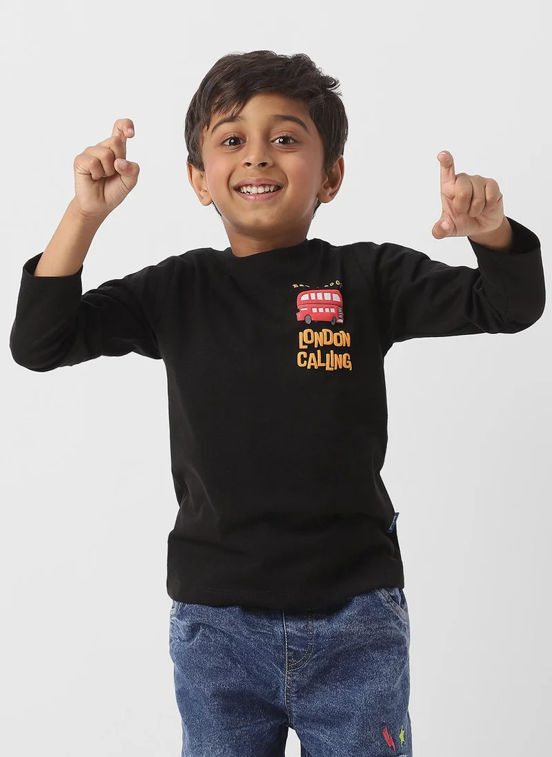Nautinati Nautinati Boys Cotton Graphic Printed T-shirt