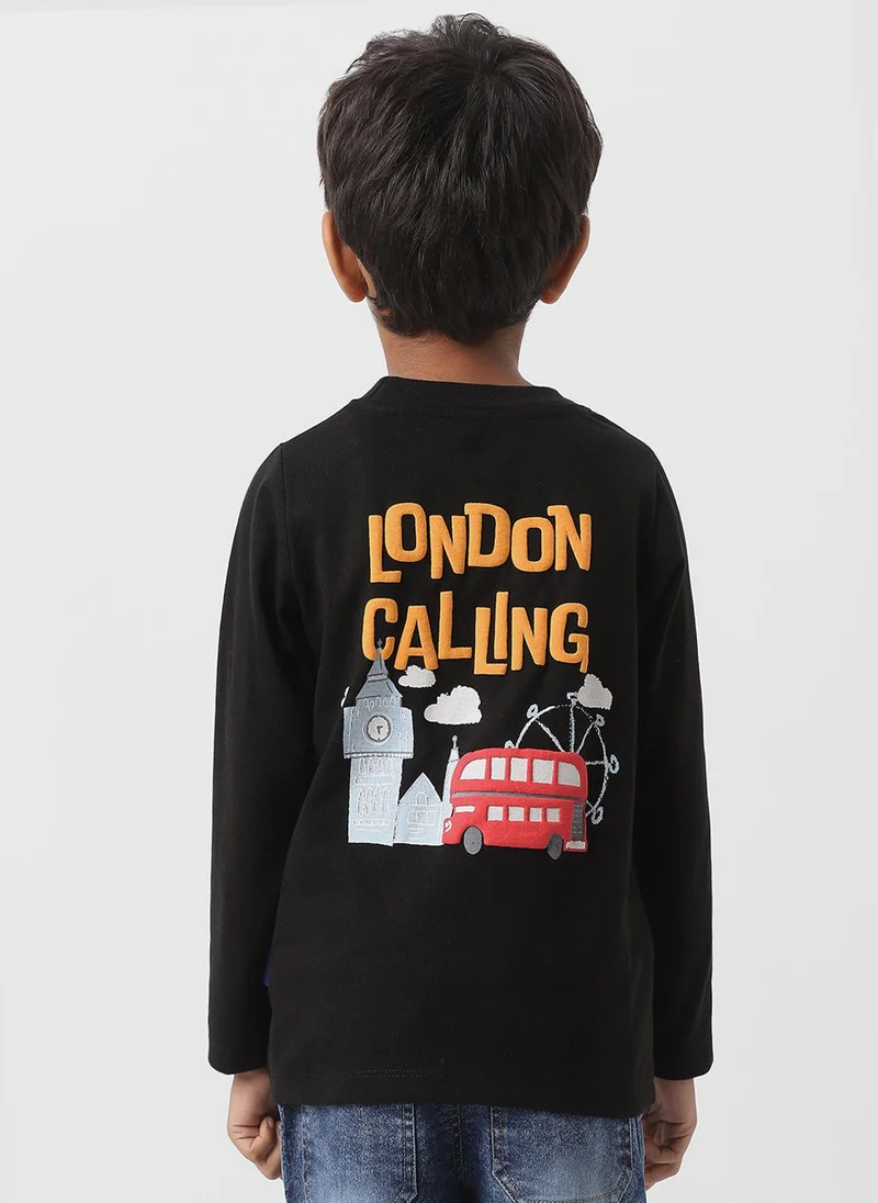 Nautinati Nautinati Boys Cotton Graphic Printed T-shirt