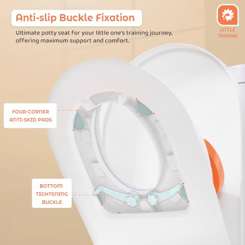 StarAndDaisy Baby Potty Seat – Child Safety Buckle Fixation Technology/Potty Seat for Kids 1-5 Years/Potty Training Seat with Comfortable Soft Cushion, Splash Proof Design, Anti Skid Legs - Image 4