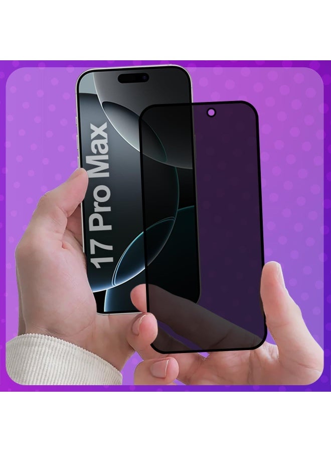 Samos Privacy Anti-Spy Screen Protector for iPhone 17 Pro Max, 9D Hardness, Anti-Scratch, Anti-Fingerprint, Dust, Easy Installation (1 Pack, iPhone 17 Pro Max) (1 Pack) - Image 4