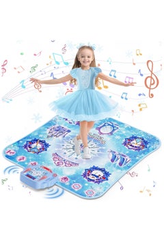 XICEN Electronic Dancing Mat for Kids, Dance Mat with Wireless Bluetooth Function, Girls Musical Mat with LED light, Built-in Music, 4 Fun Game Modes, 9 Challenge Levels  - Image 1