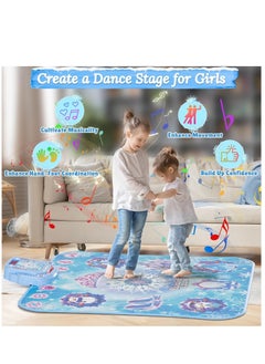 XICEN Electronic Dancing Mat for Kids, Dance Mat with Wireless Bluetooth Function, Girls Musical Mat with LED light, Built-in Music, 4 Fun Game Modes, 9 Challenge Levels  - Image 2