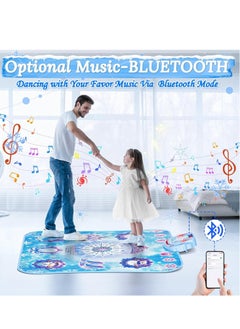 XICEN Electronic Dancing Mat for Kids, Dance Mat with Wireless Bluetooth Function, Girls Musical Mat with LED light, Built-in Music, 4 Fun Game Modes, 9 Challenge Levels  - Image 4