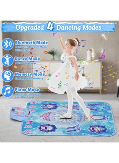 XICEN Electronic Dancing Mat for Kids, Dance Mat with Wireless Bluetooth Function, Girls Musical Mat with LED light, Built-in Music, 4 Fun Game Modes, 9 Challenge Levels  - Image 3