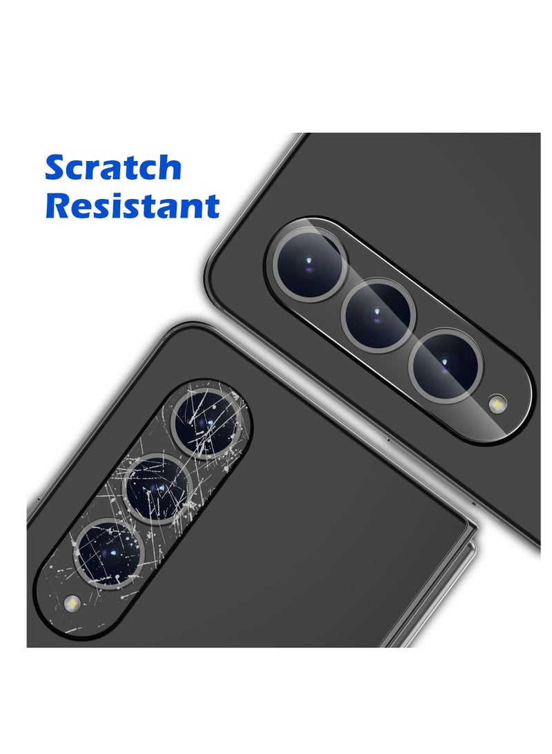 SYOSI Camera Lens Protector for Samsung Galaxy Z Fold 4 (2022), Ultra HD Clarity, 9H Anti-Scratch Tempered Glass Protective Film, 3D Full Coverage Lens Cover for Galaxy Fold4, Clear (3PC) - Image 4