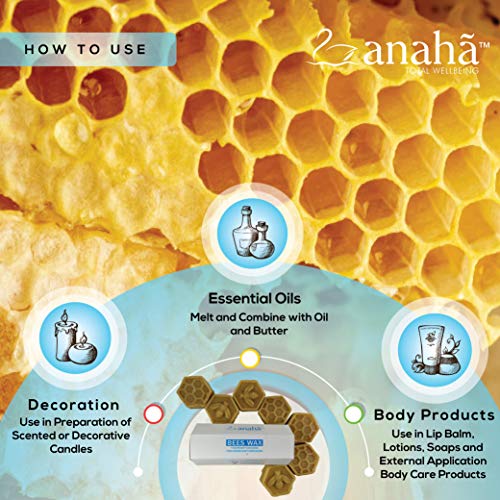 Anaha 100% Pure Unrefined Beeswax Blocks 300 g (3 x 100 g) | Triple Filtered, Non-Deodorised, Unbleached, Chemical-free | Cosmetic Safe Beeswax for Skin, Lip Balm, Candle Making, Soaps & Body Care - Image 4