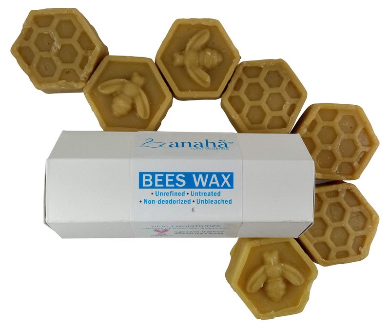 Anaha 100% Pure Unrefined Beeswax Blocks 300 g (3 x 100 g) | Triple Filtered, Non-Deodorised, Unbleached, Chemical-free | Cosmetic Safe Beeswax for Skin, Lip Balm, Candle Making, Soaps & Body Care - Image 1