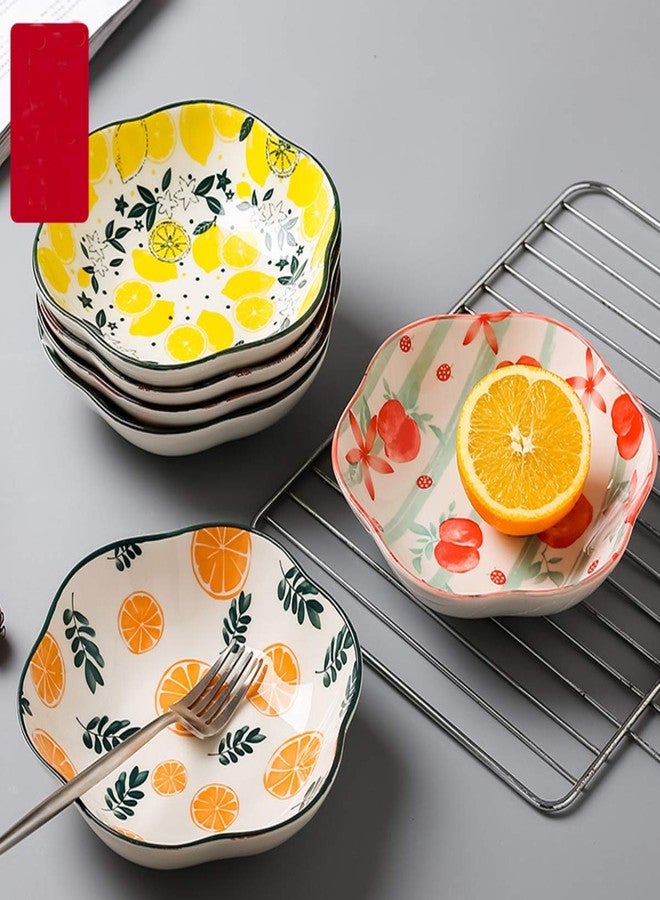 ليونز أوعية سيراميك من ليونز للمطبخ، وعاء بورسلين للسلطة والمعكرونة والحلوى والتقديم - آمن للاستخدام في غسالة الصحون والميكروويف والفرن - للفطور والغداء والعشاء (مطبوع عليه طماطم - عبوة من قطعة واحدة) - Image 4