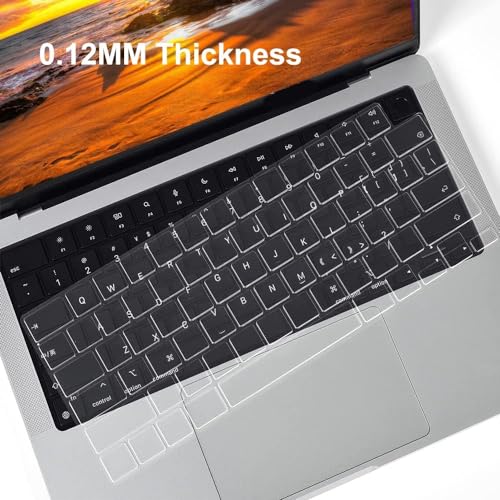 Oaky Keyboard Cover for MacBook Pro 14/16 (2021–2024, M1/M2/M3/M4 Pro/Max) & MacBook Air 13/15 (2021–2025, M2/M3/M4) TPU Clear Keyboard Skin - Image 5