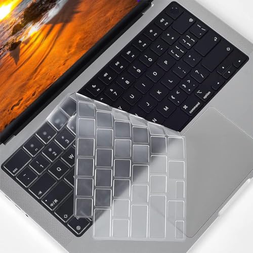 Oaky Keyboard Cover for MacBook Pro 14/16 (2021–2024, M1/M2/M3/M4 Pro/Max) & MacBook Air 13/15 (2021–2025, M2/M3/M4) TPU Clear Keyboard Skin - Image 4