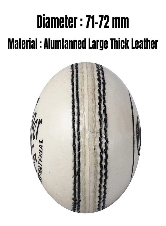 Vicky Challenger White Cricket Ball Constructed with Alumtanned Large Thick Leather Suits Every Balling Style Ideal for Professional Use- 4 Pcs (Pack of 1) - Image 5