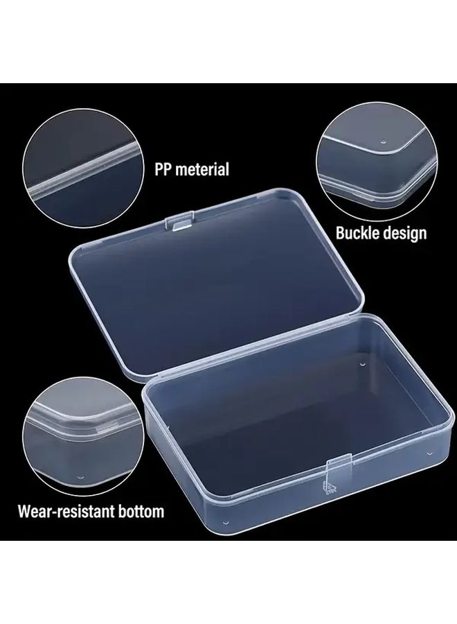 5 Pack Transparent Flip Top Coin Organizer Box Plastic Trading Card Storage Case - Image 3