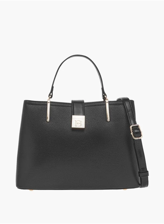فلورا بيلا من شو إكسبرس Womens Textured Tote Bag With Snap Button Closure And Detachable Strap