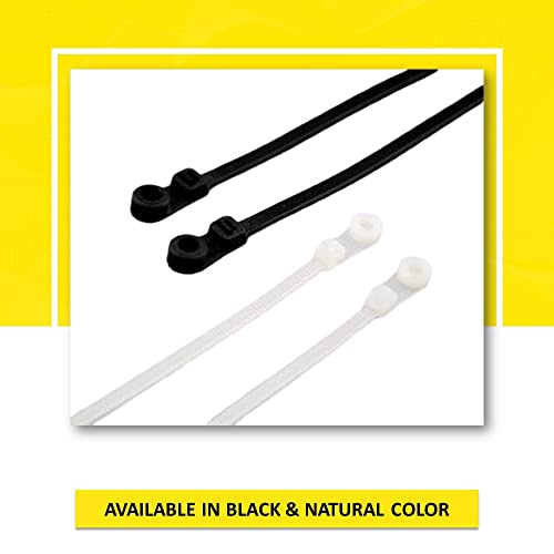 Kable Kontrol Zip Ties with Screw Hole, 11 Inch 100 Pcs Black, 50 Lbs. Tensile Strength, Self-Locking, Multipurpose Mounting head Cable Ties for Indoor & Outdoor Use - Image 3