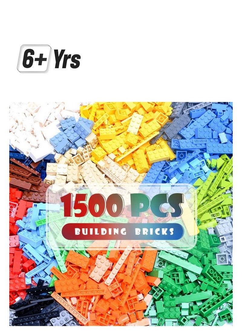 Lekebaby Classic 1500 Pieces Building Bricks Kit Basic Brick Set Classic Colors For Kids Creative Play Compatible With All Major Brands Gifts Educational Toy For Boys Girls 6 Years Old And Up - Image 1