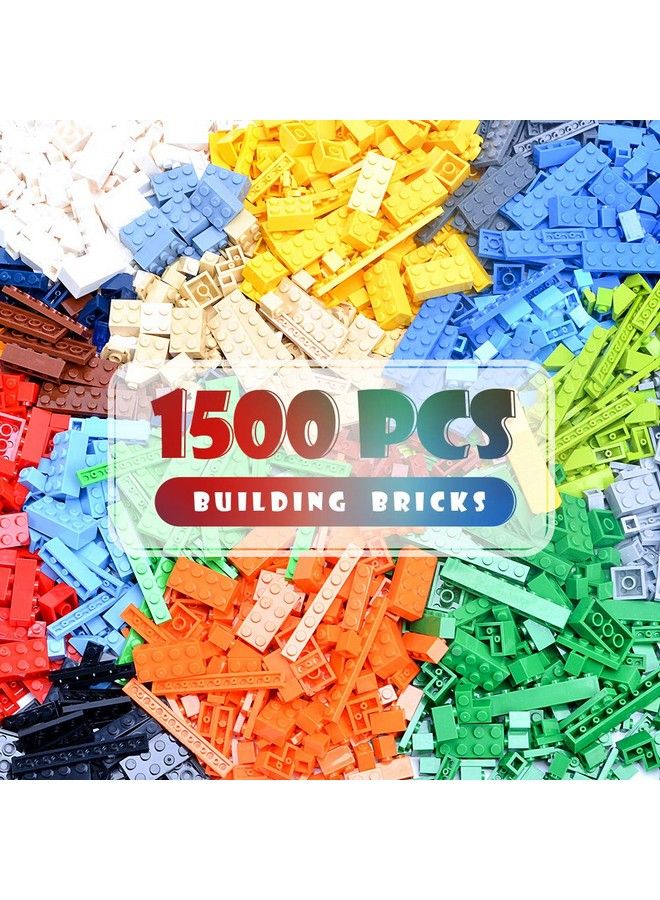 Lekebaby Classic 1500 Pieces Building Bricks Kit Basic Brick Set Classic Colors For Kids Creative Play Compatible With All Major Brands Gifts Educational Toy For Boys Girls 6 Years Old And Up - Image 2