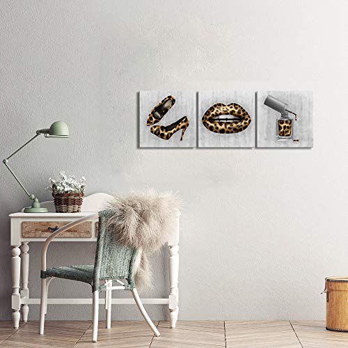 Derkymo Leopard Print High Heel Art Prints - Fashionable Canvas Prints for Trendy Wall Art Decor - Image 2