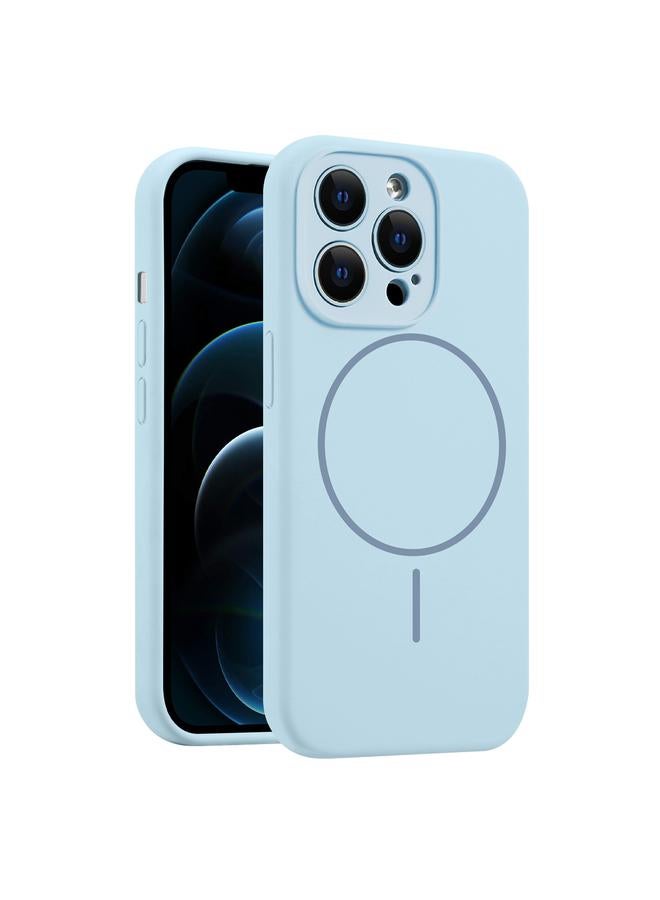 اس-توب جراب لهاتف iPhone 12 Pro Max مع فتحة دقيقة من السيليكون السائل MagSafe - Image 1