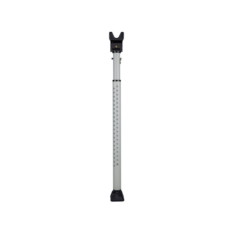 SABRE Adjustable Door Security Bar with Vibration Detecting Alarm 115dB Alarm Audible Up To 1100 Ft 335 m Adjusts To Fit Most Hinged Sliding Doors Rubberized Foot for Strong Grip Collapsible