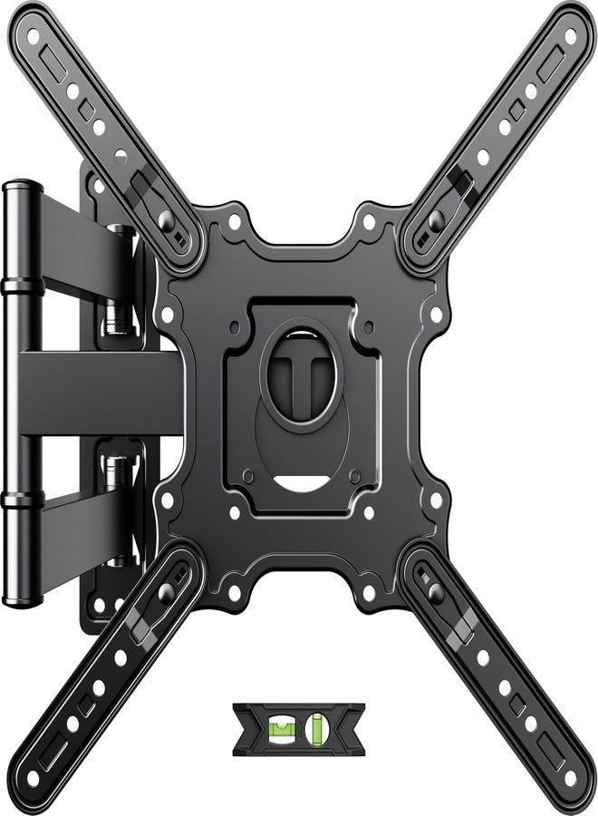 USX Mount TV Wall Mount for Most 26-60 Inch TVs up to 77 lbs, Full Motion Wall Mount TV Bracket with Swivel Tilt Single Stud Design for Corner, Max VESA 400x400mm fit Most 32 40 42 43 50 55 60 TVs - Image 1