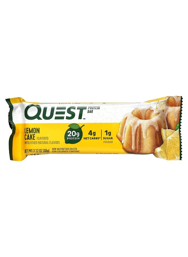 QUEST NUTRITION - Quest Nutrition, Protein Bar, Lemon Cake, 12 Bars, 2.12 oz (60 g) Each - Image 1