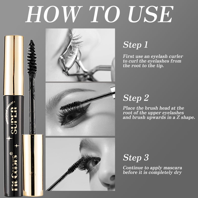 RoseFlower Colored Mascara Sets - 12 Waterproof Colors, Pink, Purple, Blue, White, Black Voluminous & Long Lasting Gift Set - Image 5