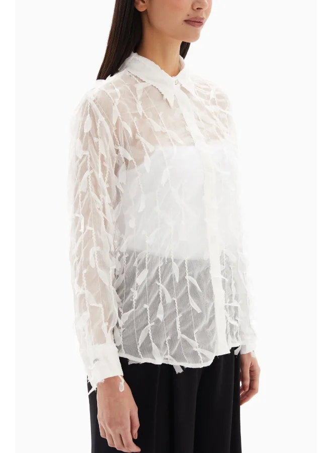 Wecre8 White Sheer Blouse