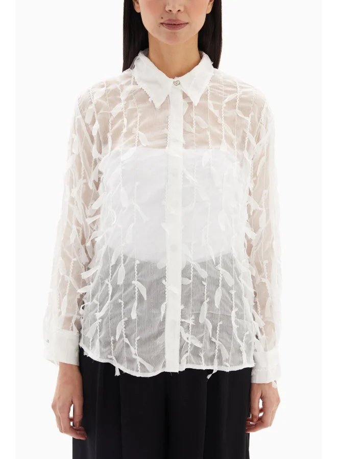 Wecre8 White Sheer Blouse