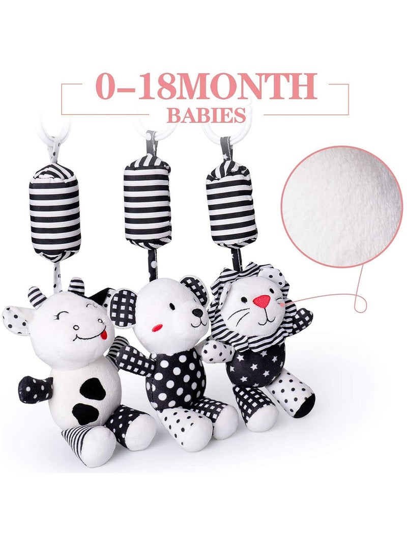 Hanging Rattles Toys, 3pcs Newborn Toys Cartoon Animal Stuffed Stroller Toys, Baby Bed Crib Car Seat Travel Stroller Soft Plush Toys with Wind Chimes, Birthday Gift for Newborn 0-18 Month - pzsku/ZFFC11233D5ACBAFA86FDZ/45/_/1693381424/1fc31793-7f13-44ac-8b0d-84818d0b1124