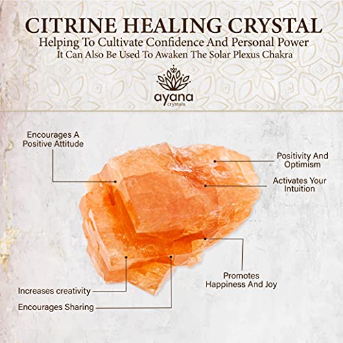 Ayana Wellness Ayana Crystals Citrine Earrings with Gold Plated Copper settings – Genuine November Birthstone Jewelry with Natural Citrine Crystals for Spiritual Balance and Emotional Clarity - Image 2