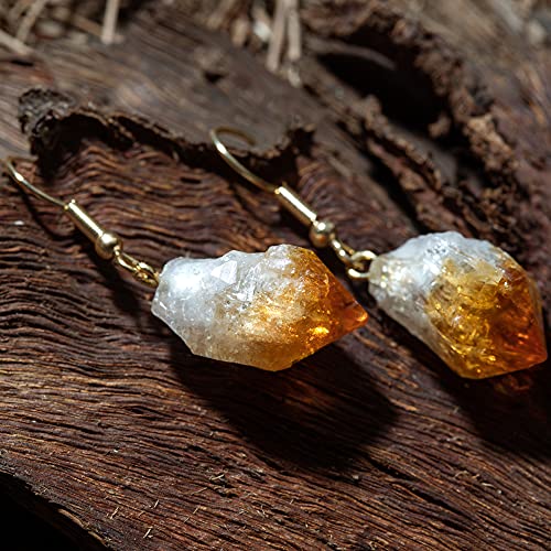 Ayana Wellness Ayana Crystals Citrine Earrings with Gold Plated Copper settings – Genuine November Birthstone Jewelry with Natural Citrine Crystals for Spiritual Balance and Emotional Clarity - Image 5
