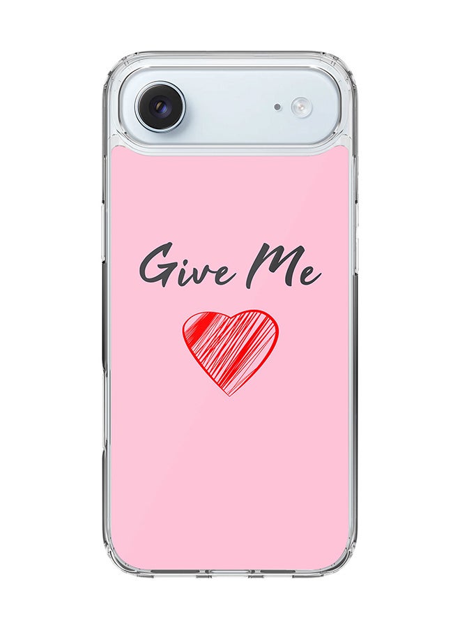 Stylizedd Classic Clear MagSafe Case for iPhone 17 Air , Hybrid Soft Case Flexible Edges Anti Drop TPU PC Gel Thin Transparent Cover [ Designed for iPhone 17 Air ] - Give me love