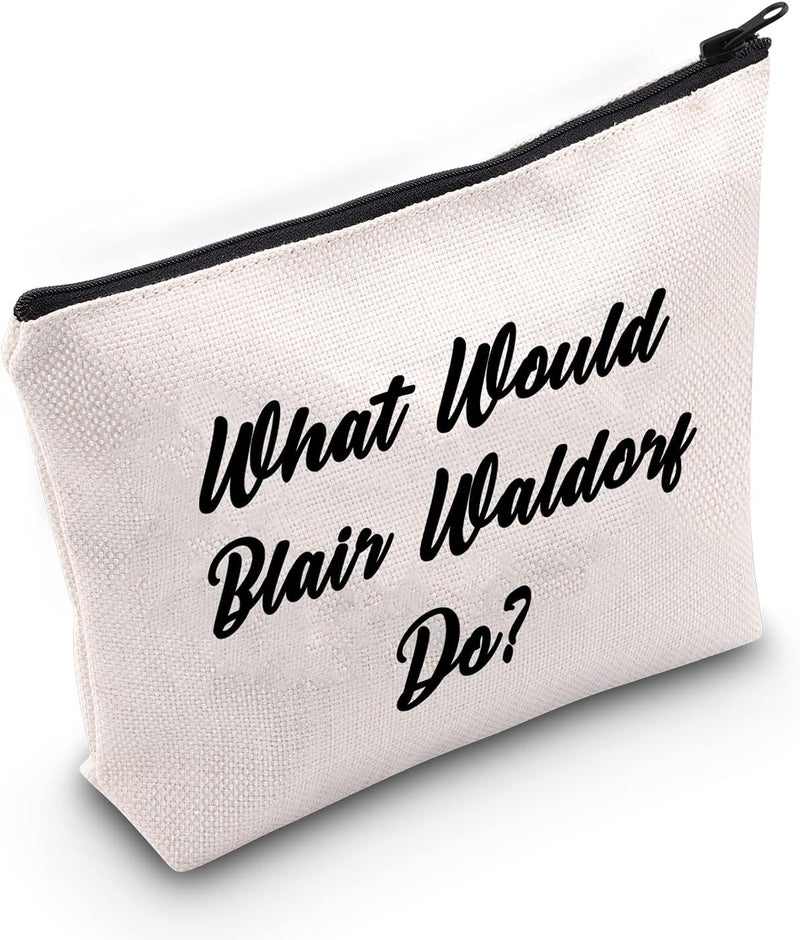 هدية لعشاق الدردشة المرحة من LEVLO - ماذا ستفعل بلير والدورف؟ حقائب مكياج اقتباس بلير والدورف (ماذا ستفعل بلير والدورف) 