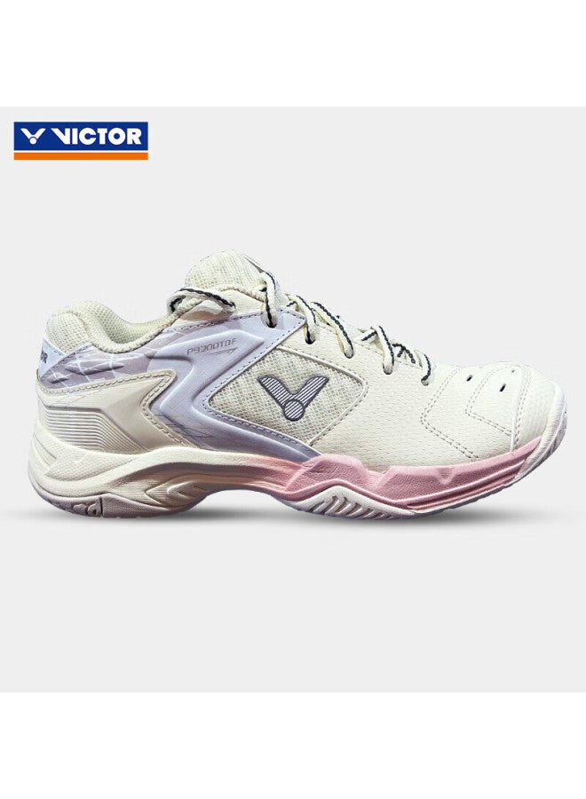 Victor Women's Badminton Shoes P9200tdf High-elasticity Stable Sports Shoes Pink/warm White Size 36 - Image 1