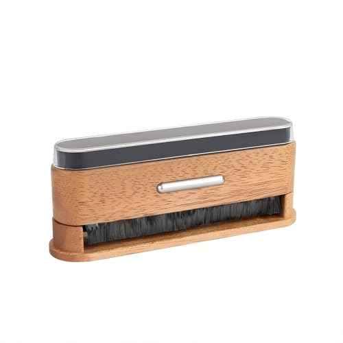 SMILEDRIVE® 2-in-1 Vinyl Record Cleaner – Premium Velvet & Carbon Fiber Anti-Static Brush for Pristine Sound Quality - Image 1