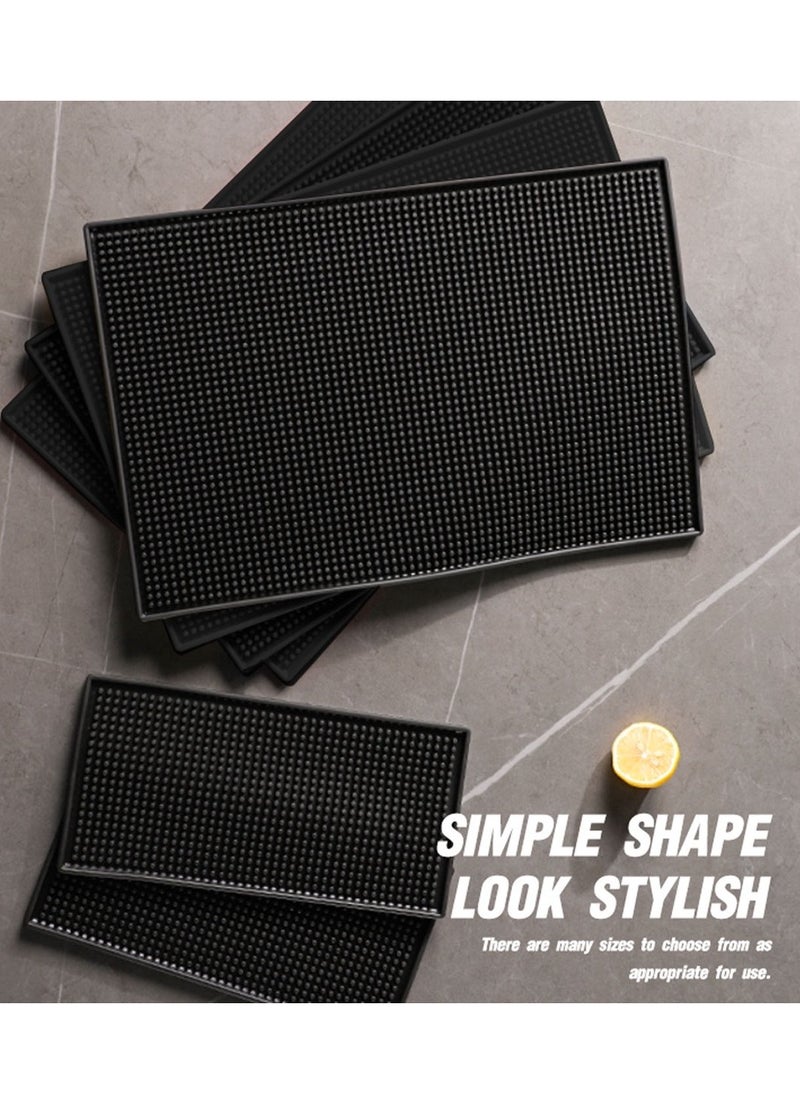 Generic - مطاط القهوة، سجادة الخدمة، أسود، 45x30 سم - Image 1