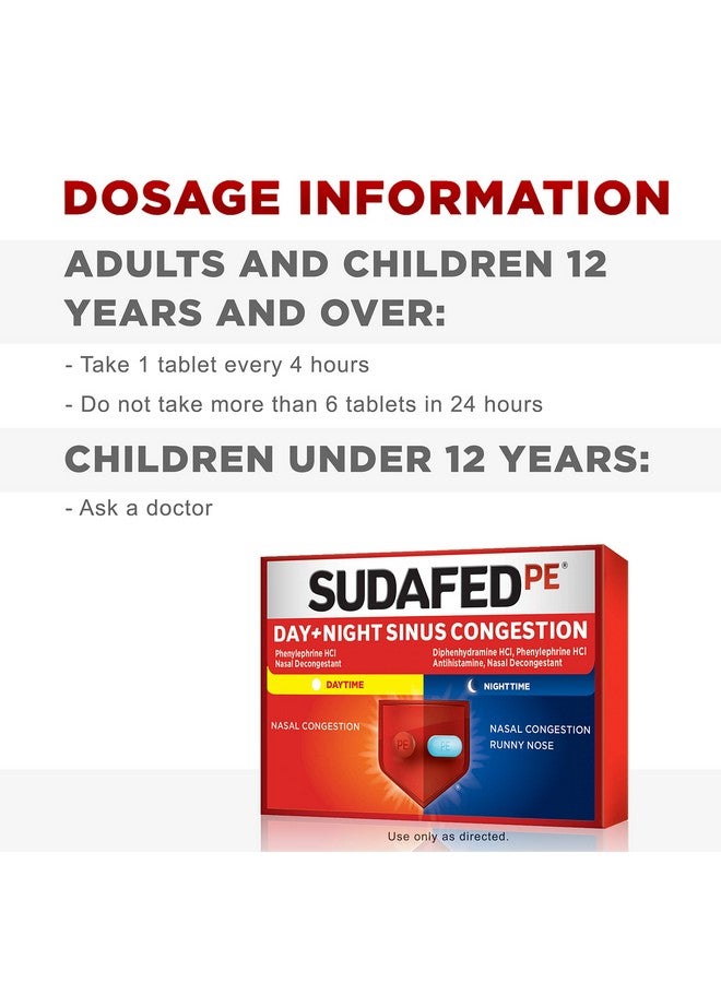 Sudafed Pe Day And Night Sinus Pressure & Congestion Tablets 20 Count - Image 4