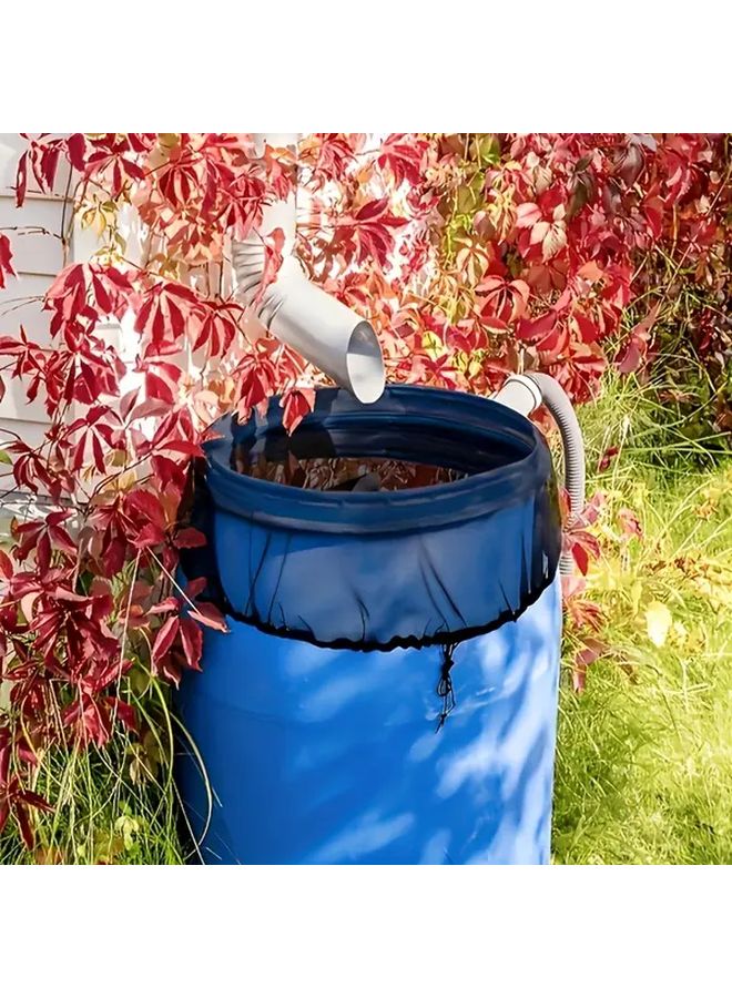 80 سم شبكة مرشح أوراق الشجر للمزراب الكبير الثقيل مع حبل قابل للتعديل غطاء شبكي أسود - Image 2