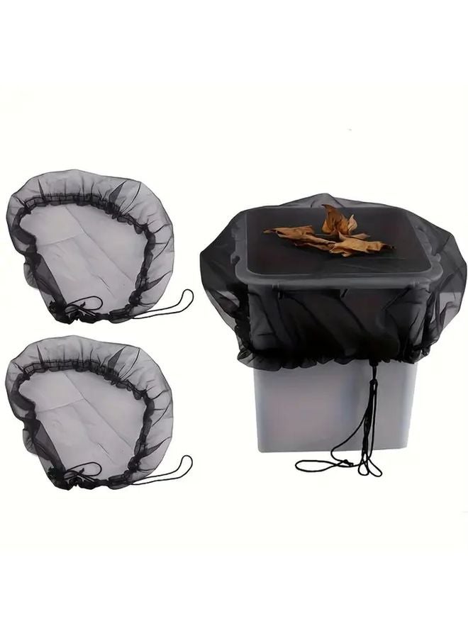 80 سم شبكة مرشح أوراق الشجر للمزراب الكبير الثقيل مع حبل قابل للتعديل غطاء شبكي أسود - Image 3