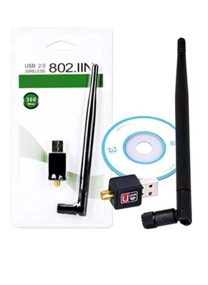 Generic USB WiFi Adapter for Network and Internet Connection, for Smart Watches, Black  - Image 2