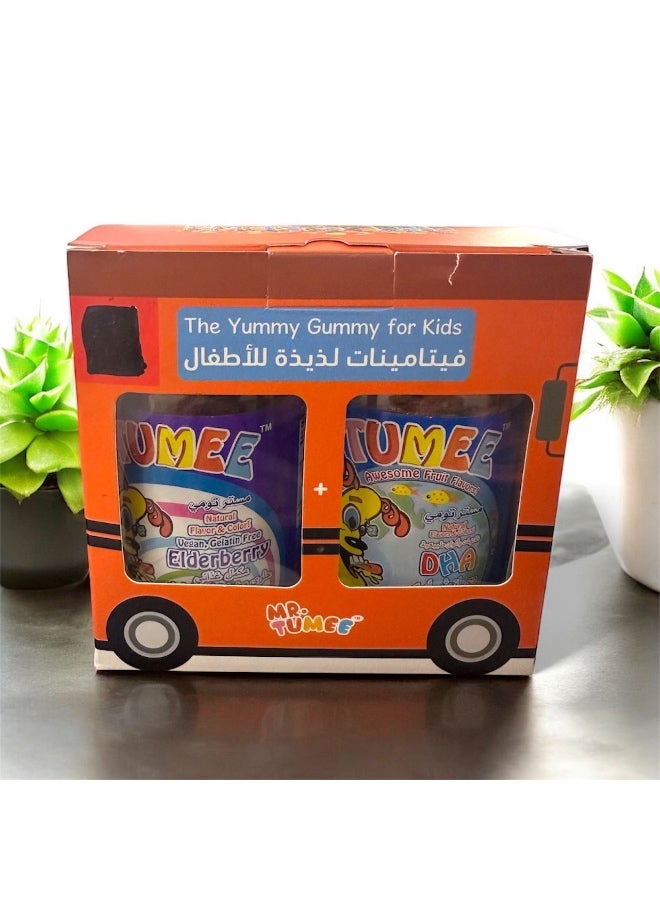 MR.TUMEE Children's immune-boosting nutritional supplement: Elderflower + Omega-3