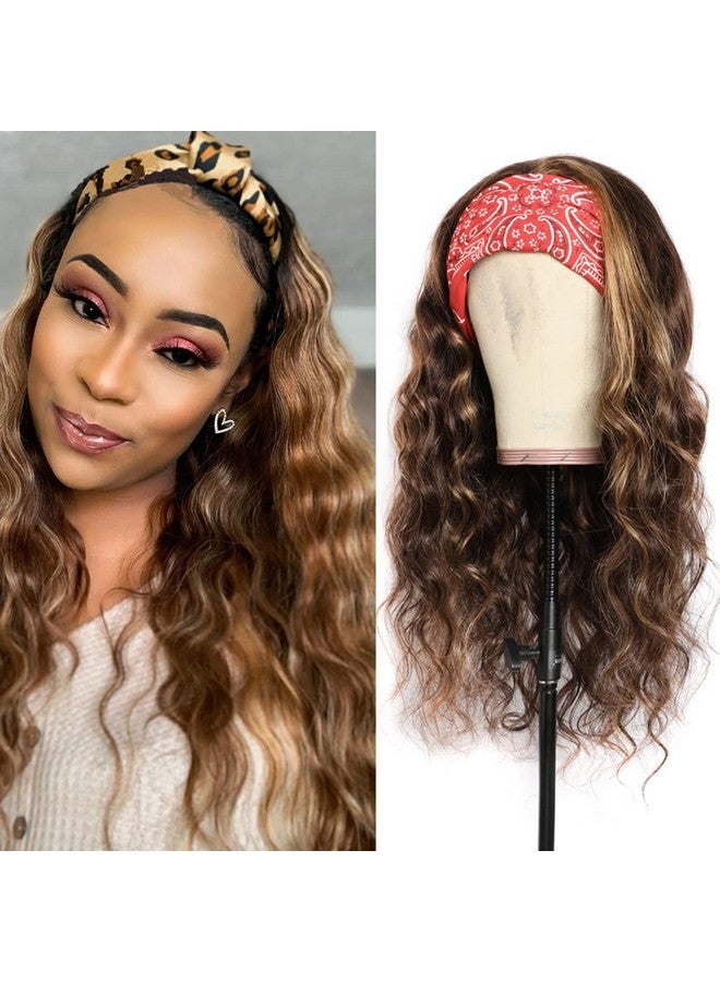 HighEr Ombre Headband Wig Human Hair 4/27 Highlight Body Wave Headband Wig 24 Inch Glueless None Lace Front Wig Brazilian Virgin Human Hair Headband Wigs For Black Women Wear And Go Wig 150% Density - Image 1