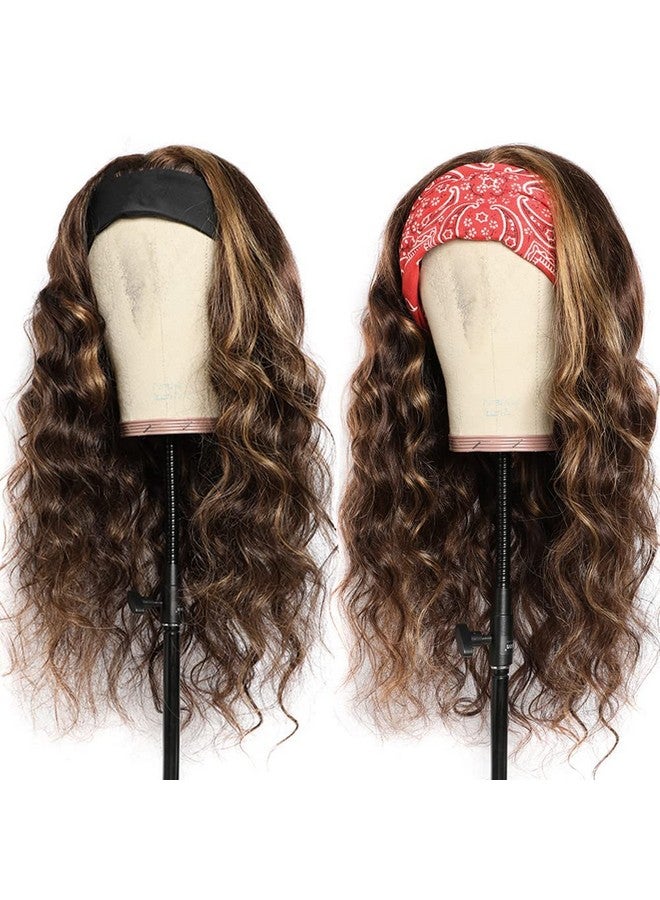 HighEr Ombre Headband Wig Human Hair 4/27 Highlight Body Wave Headband Wig 24 Inch Glueless None Lace Front Wig Brazilian Virgin Human Hair Headband Wigs For Black Women Wear And Go Wig 150% Density - Image 2