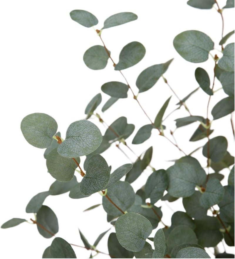VGIA 6 Pcs 27" Eucalyptus Stems Greenery Stems Eucalyptus Leaf Spray in Green Silk Plastic Plants Floral Artificial Plants for Home Party Wedding Decoration(Dark Green) - Image 5