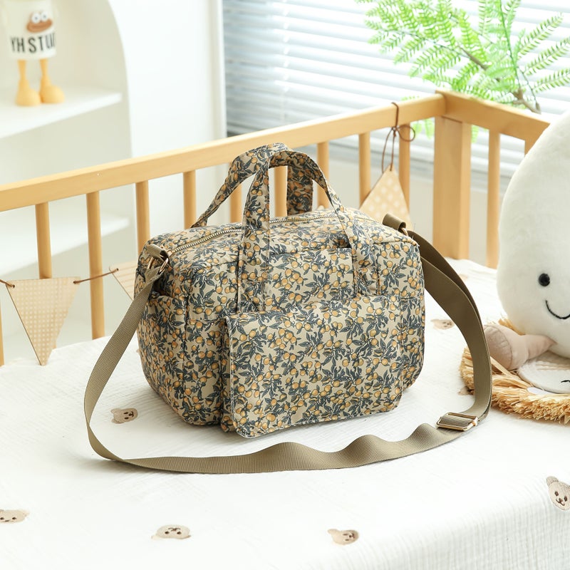 حقيبة والديين متعددة الوظائف بلون الكاكي مع لوح تغيير حفاضات ومنظم للزجاجات والمناديل - Image 5