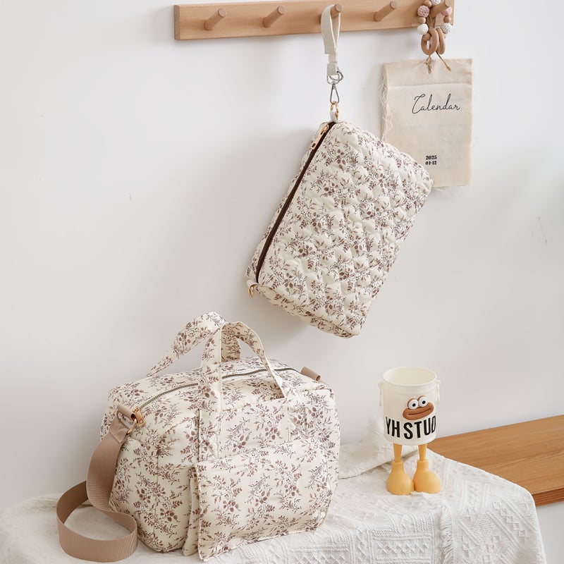 حقيبة والديين متعددة الوظائف بلون الكاكي مع لوح تغيير حفاضات ومنظم للزجاجات والمناديل - Image 4